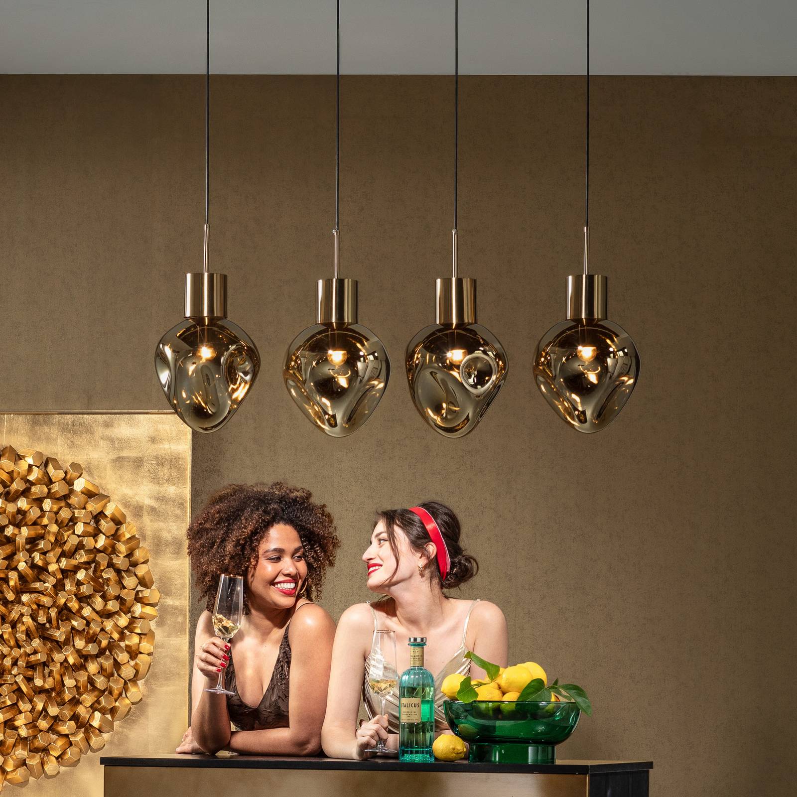 KARE Hängeleuchte Supernova, amber, 110 cm, E27 günstig online kaufen