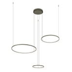 LED-Hängeleuchte CIRCOLO, olivgrün, Ø 30/45/60 cm, 3-flammig