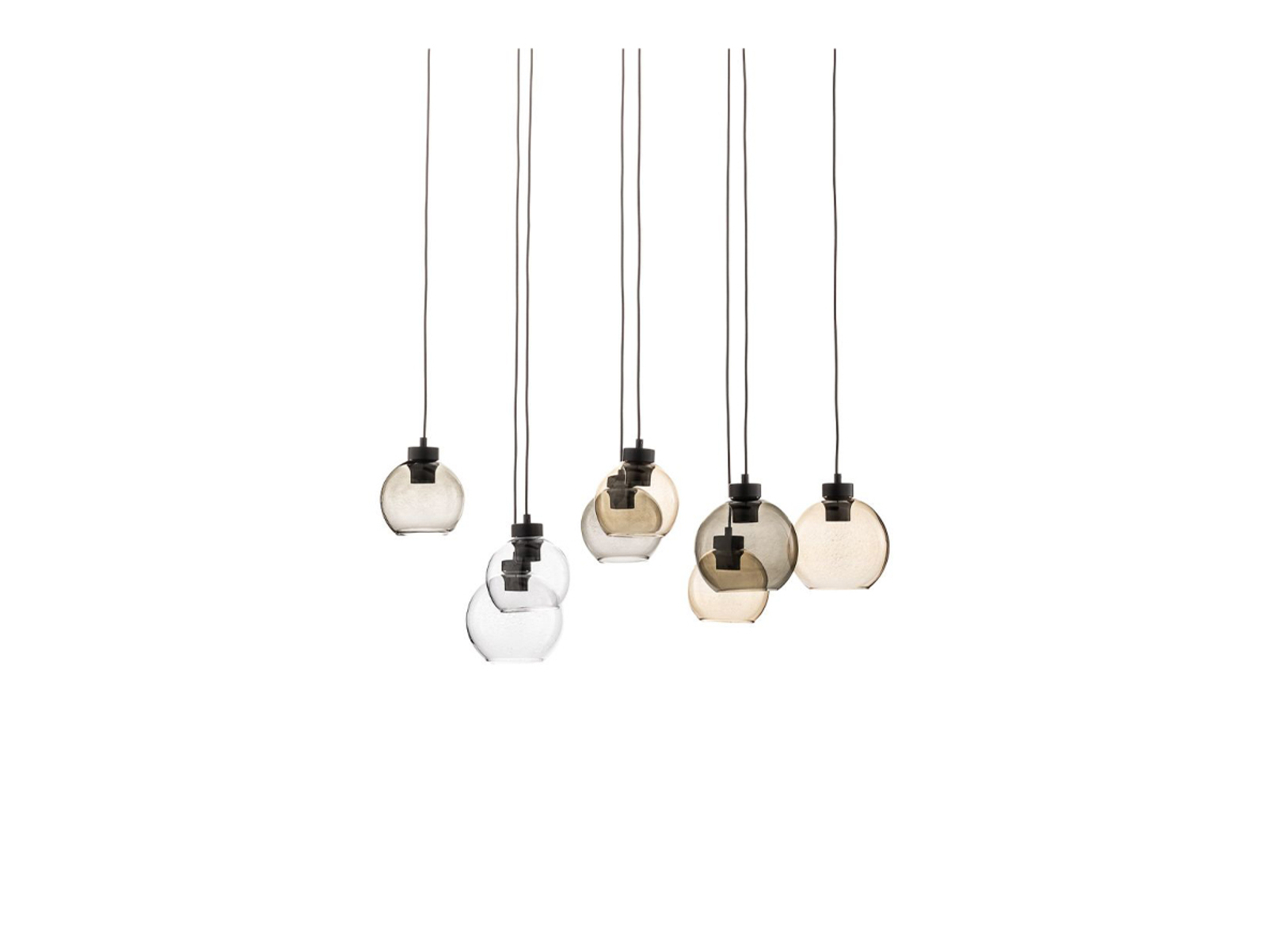 Cubus 8 Závěsná Lampa Clear/Smoke/Amber - Euluna