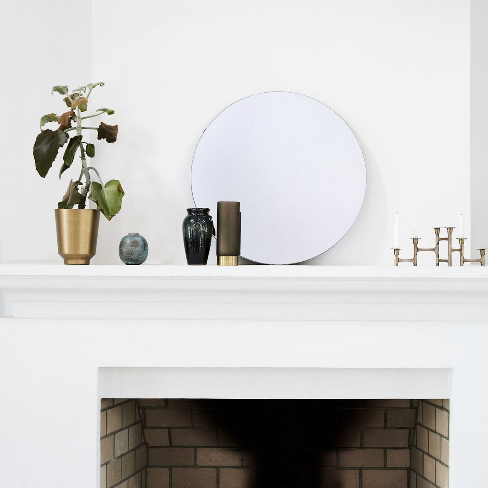 Specchio da parete HDWalls, Ø 50 cm, vetro - House Doctor