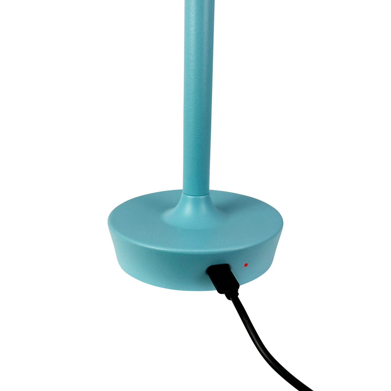 Dyberg Larsen LED table lamp Flow, light blue, height 25 cm