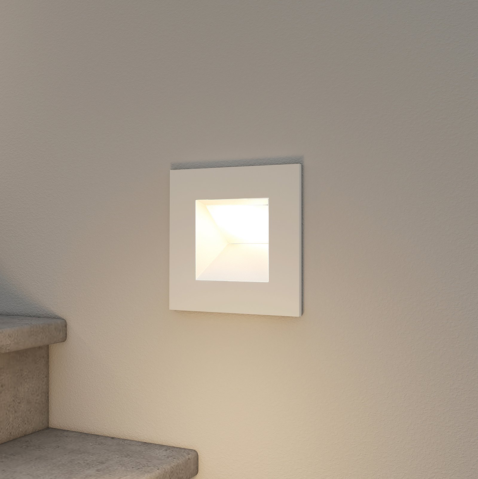 Arcchio Zamo recessed wall light, white, G9, IP65