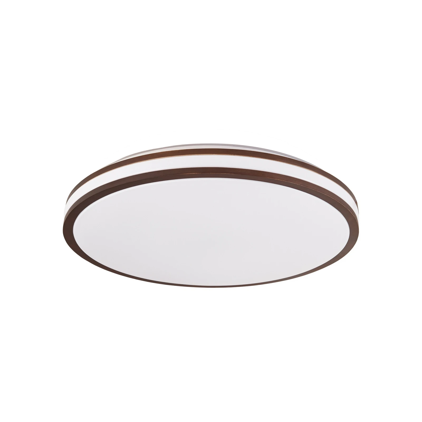 Plafón LED Emiva de Lindby, Ø 50 cm, madera oscura, CCT