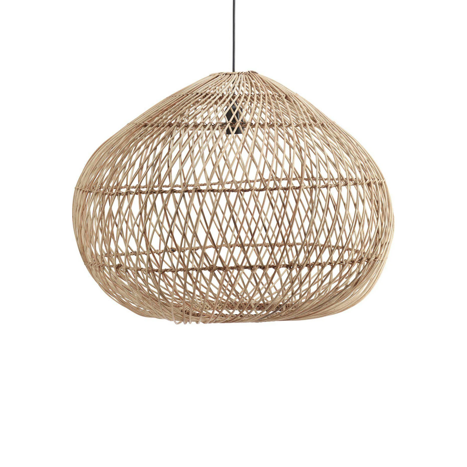 PR Home outdoor hanging light Kare, UK plug, natural, Ø 50 cm