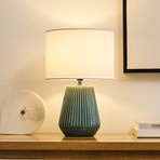 Pauleen-pöytälamppu LOVE IT CLASSY, valkoinen/vihreä, korkeus 36 cm