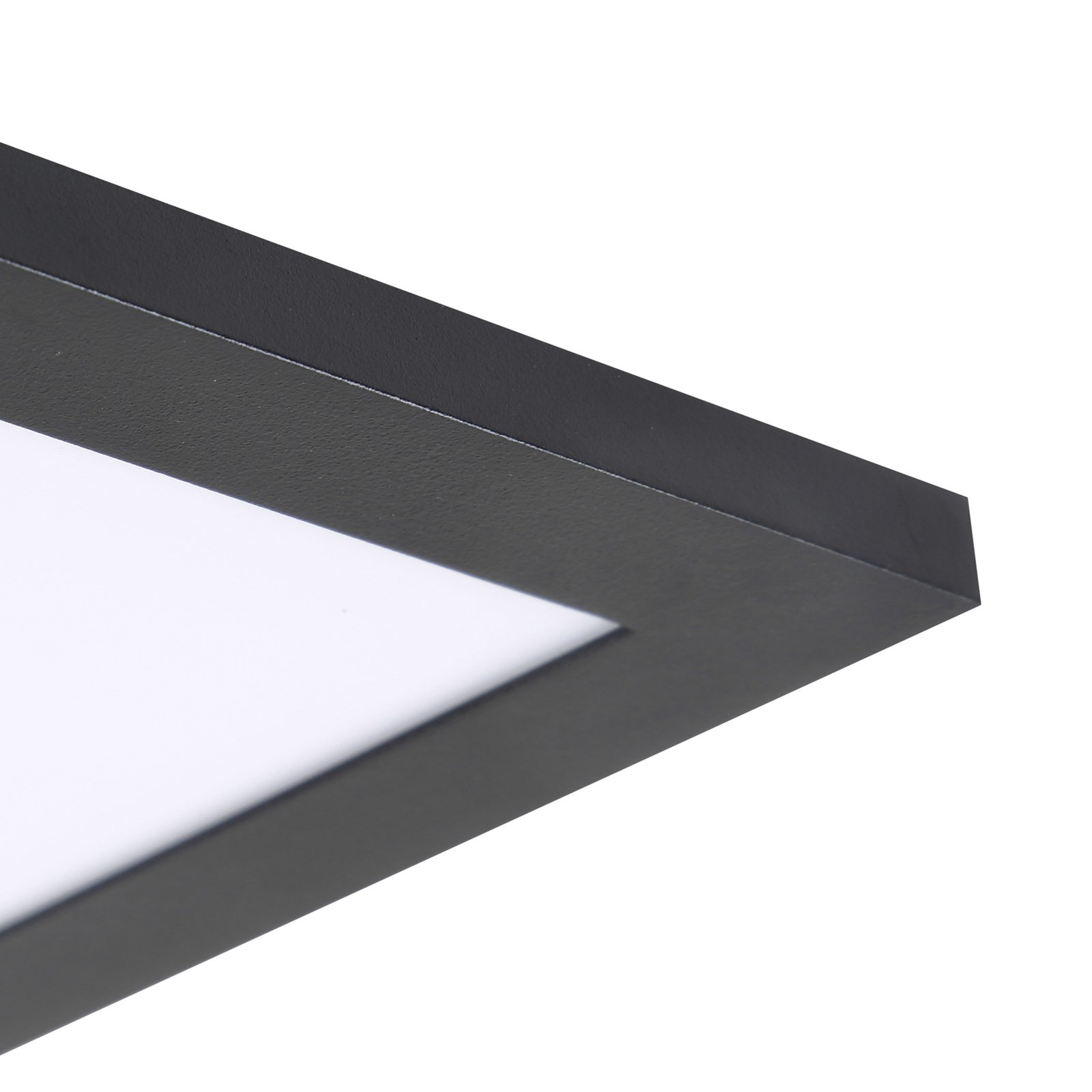 Lindby LED панел Enhife, черен, 29,5 x 29,5 cm, алуминий