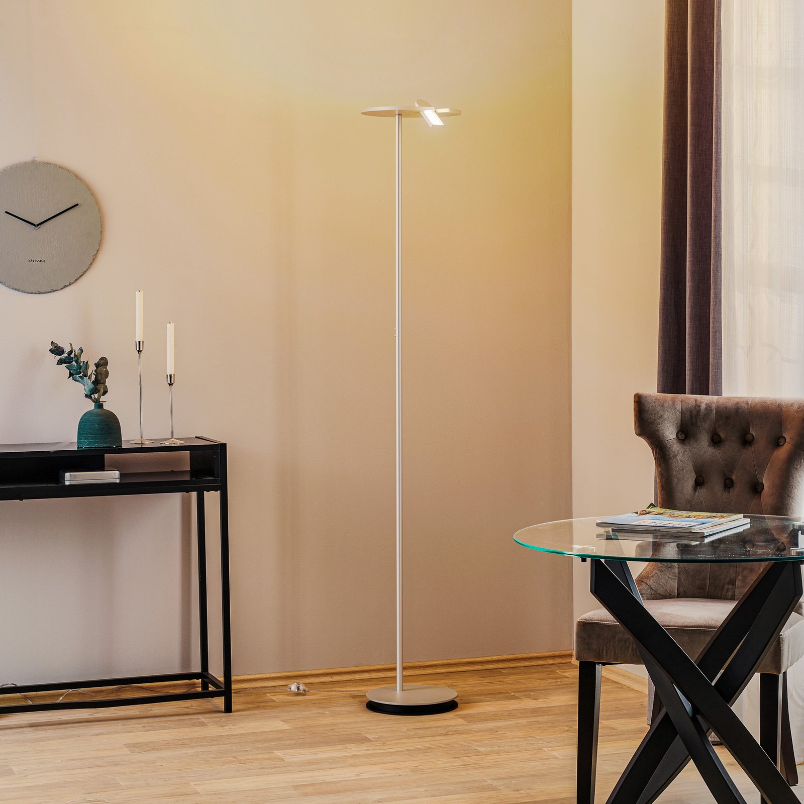 Bopp Share lámpara LED de pie, lectura, aluminio