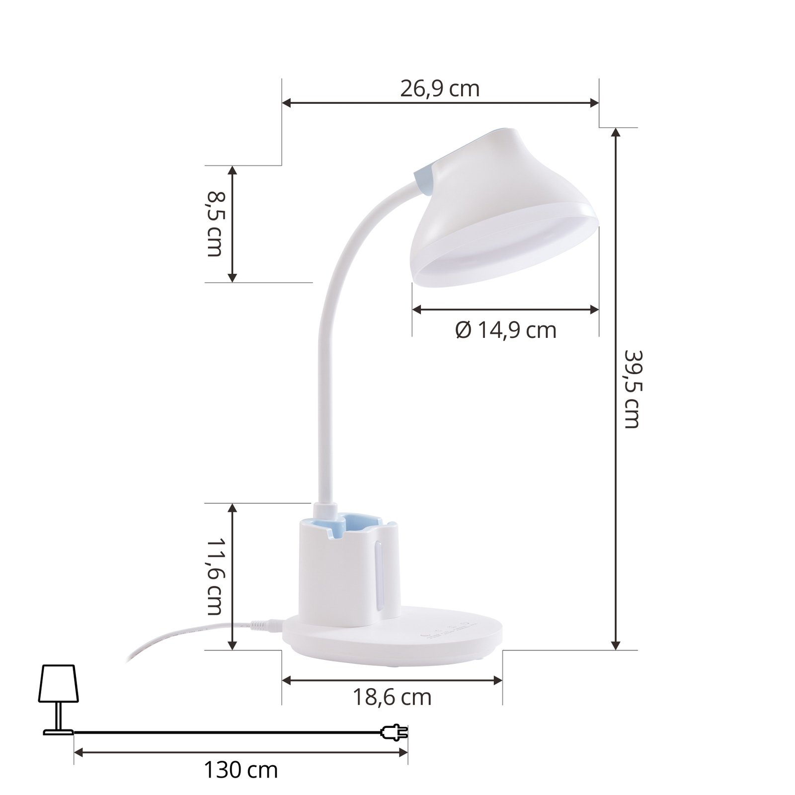 Zephyra LED Stolní Lampa CCT Bílá - Lindby