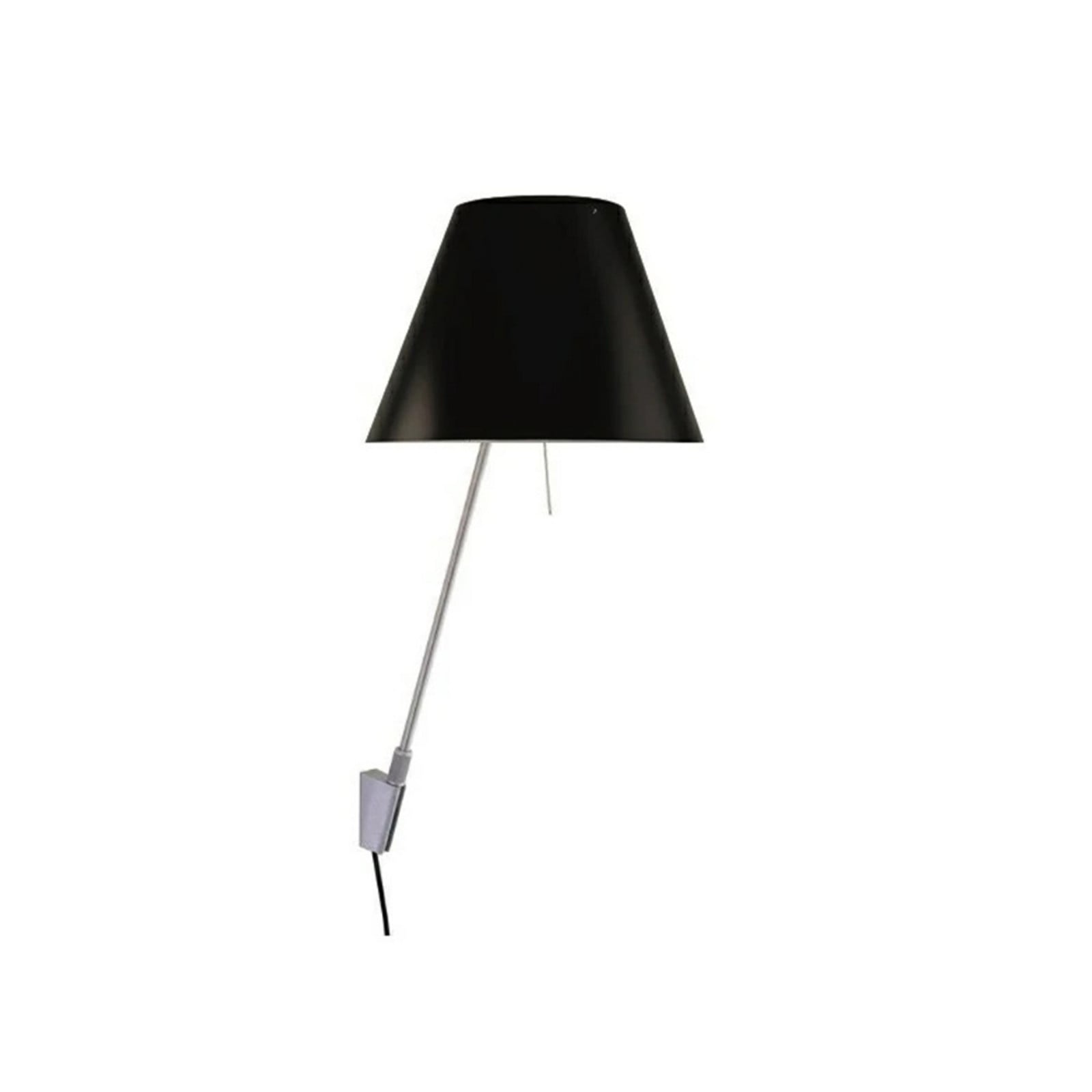 Costanza Væglampe m/Dimmer Alu/Liquorice Black Luceplan - Stue - Aluminium