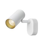 SLV LED-Wandstrahler Noblo, 2.700 K, weiß, 13 cm, Metall