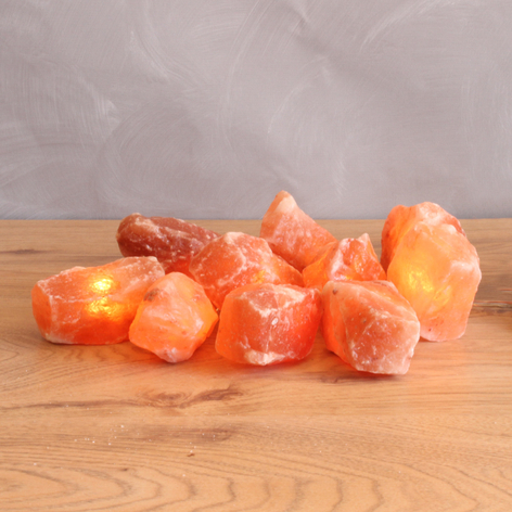 Lyskjede lyskrystaller med saltstein