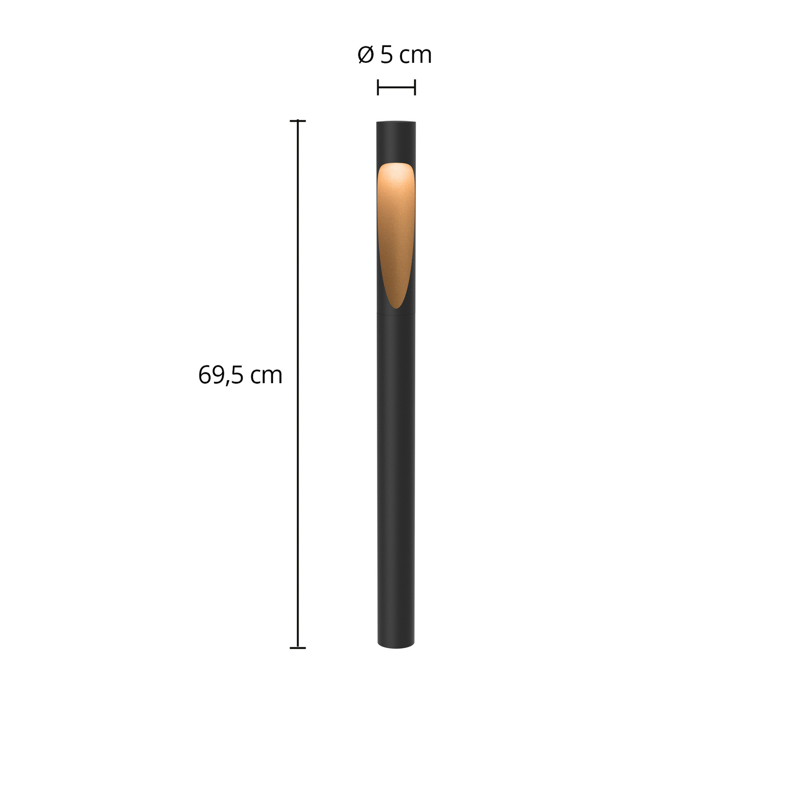 Flindt Garden LED Garden Lamp Long 2700K w/Spike + Connector Black - Louis Pouls