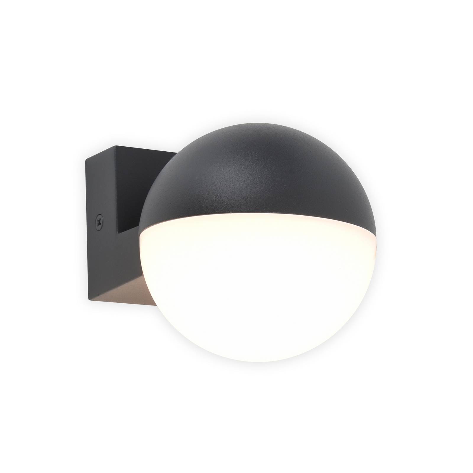  Lutec Led-außenwandleuchte Looma, Dunkelgrau, ø 10 Cm, Metall Ip54 