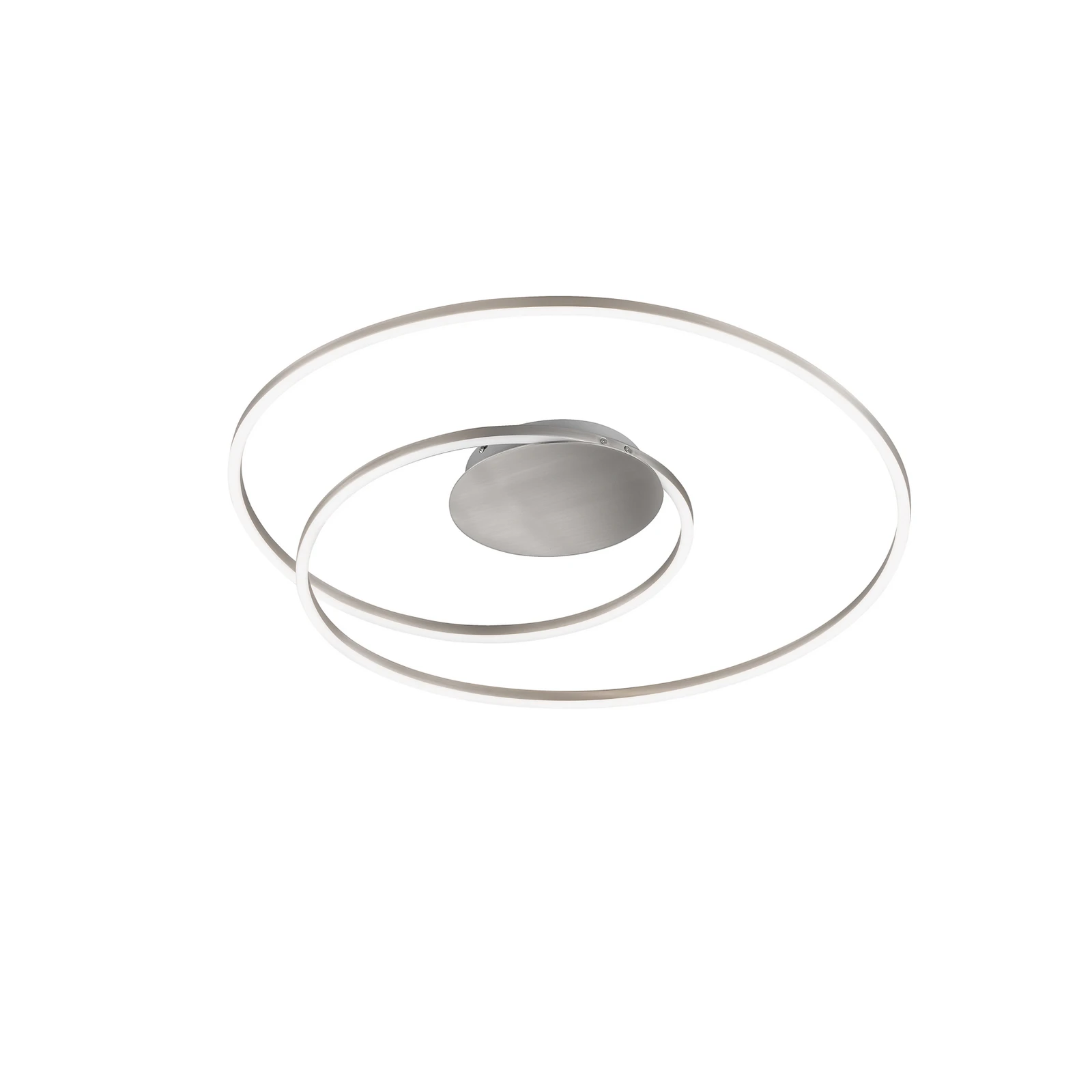 Plafoniera LED HOLY, nichel, Ø 49 cm, telecomando, CCT