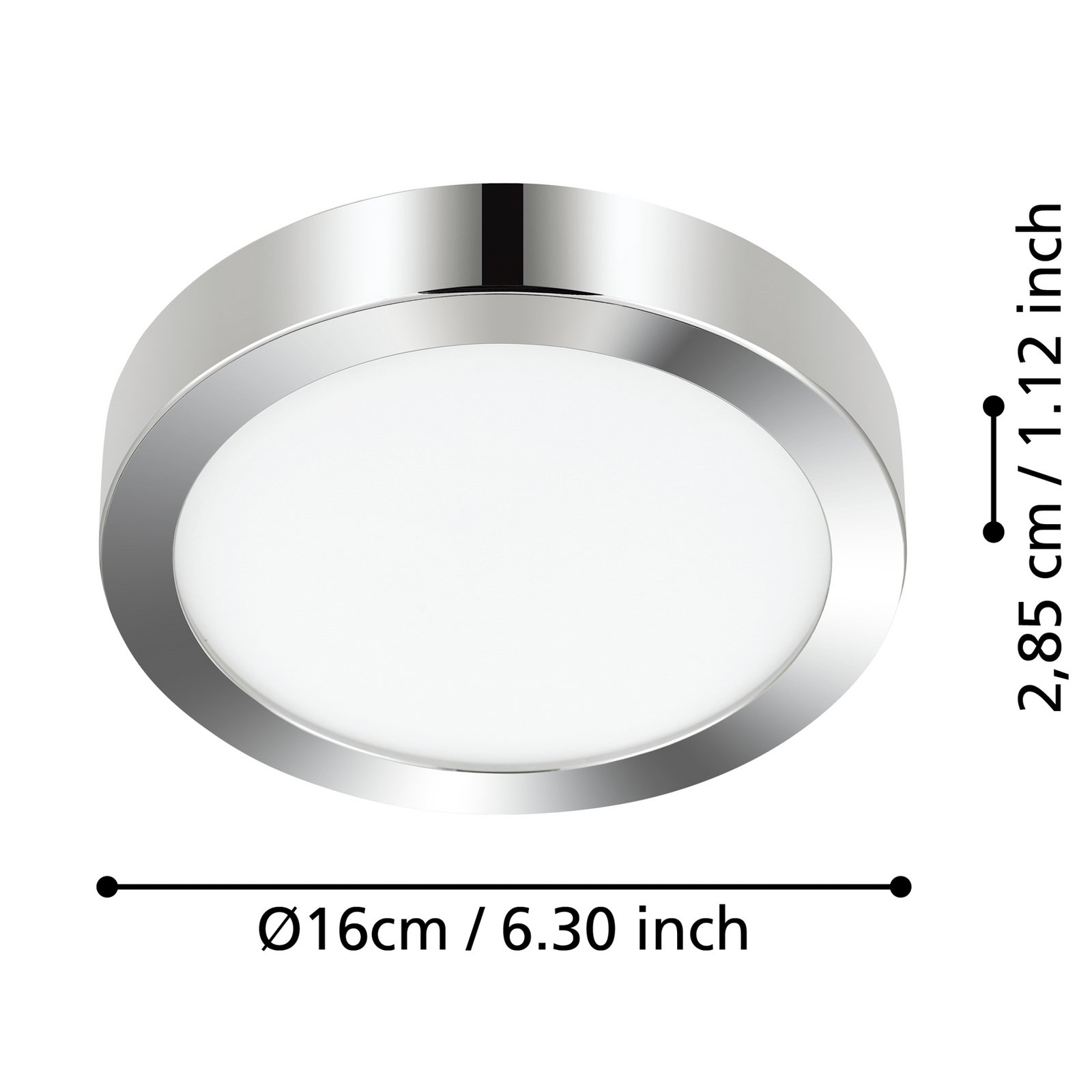 Lampa sufitowa LED Fueva 5 IP44 3000K chrom Ø16cm