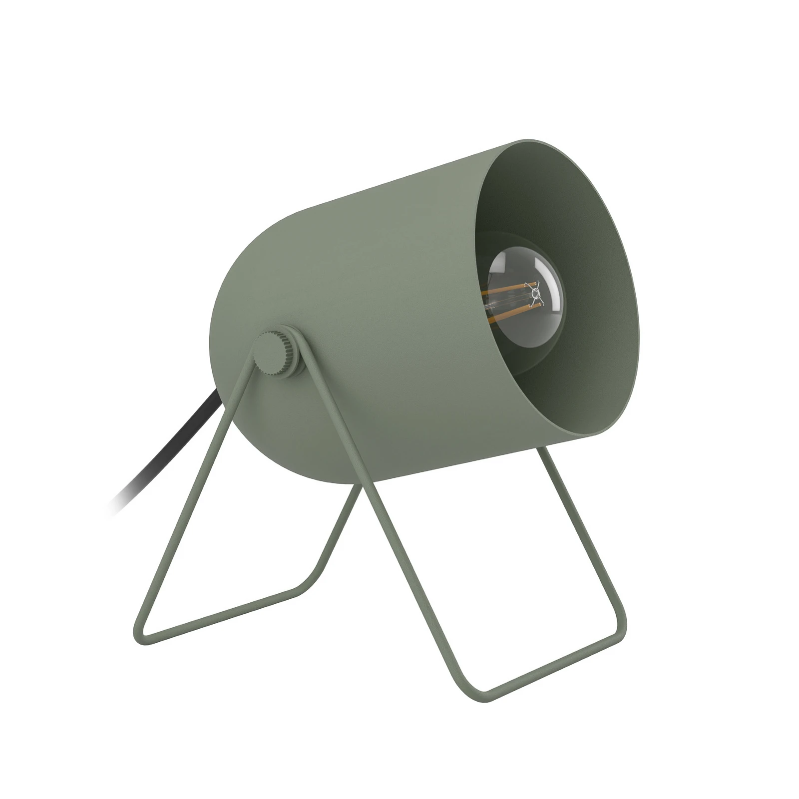 Stolová lampa Tilston, tmavozelená, výška 15 cm, oceľ, E14