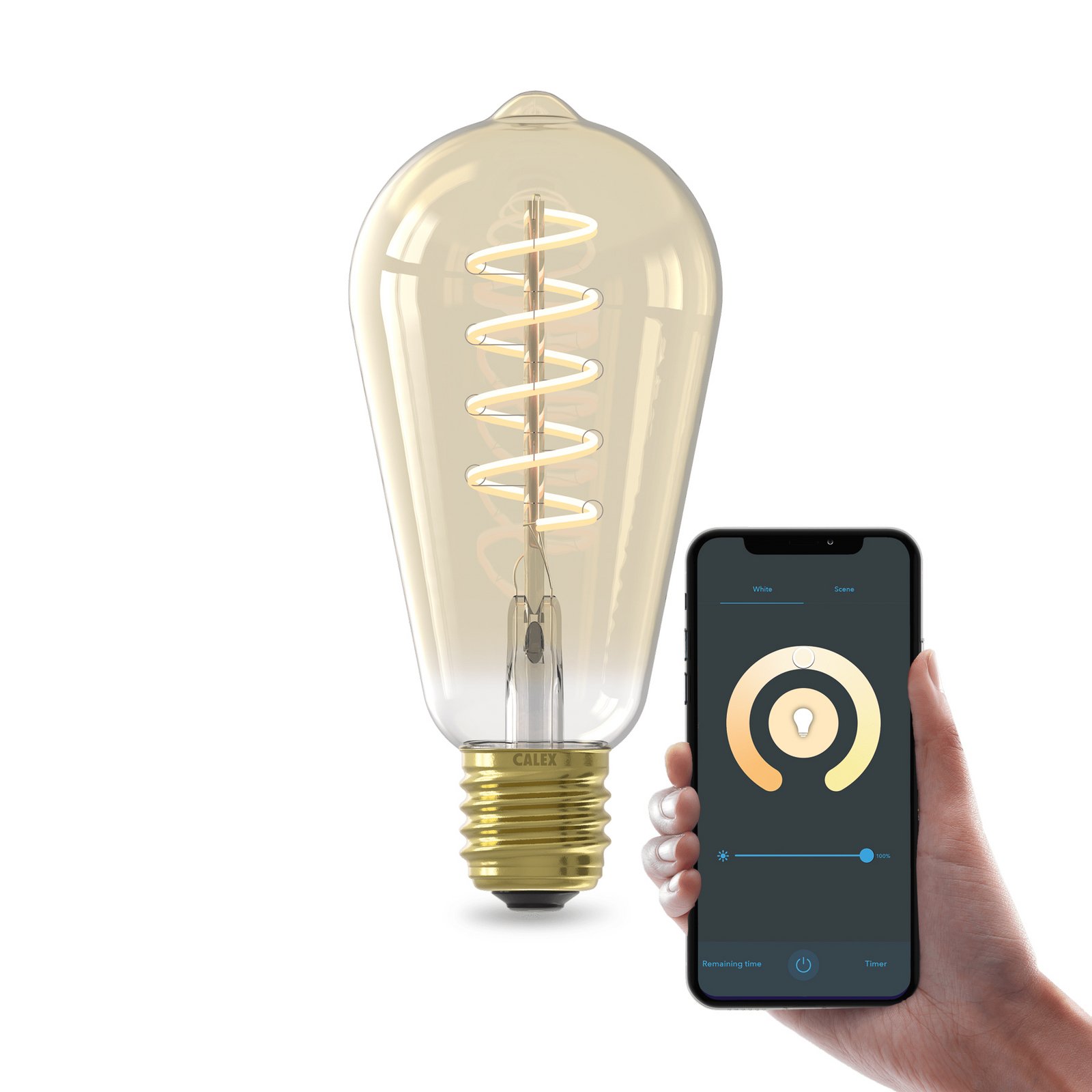 Calex Smart LED E27 7W ST64 1800 - 3000 K Filament 2-pack