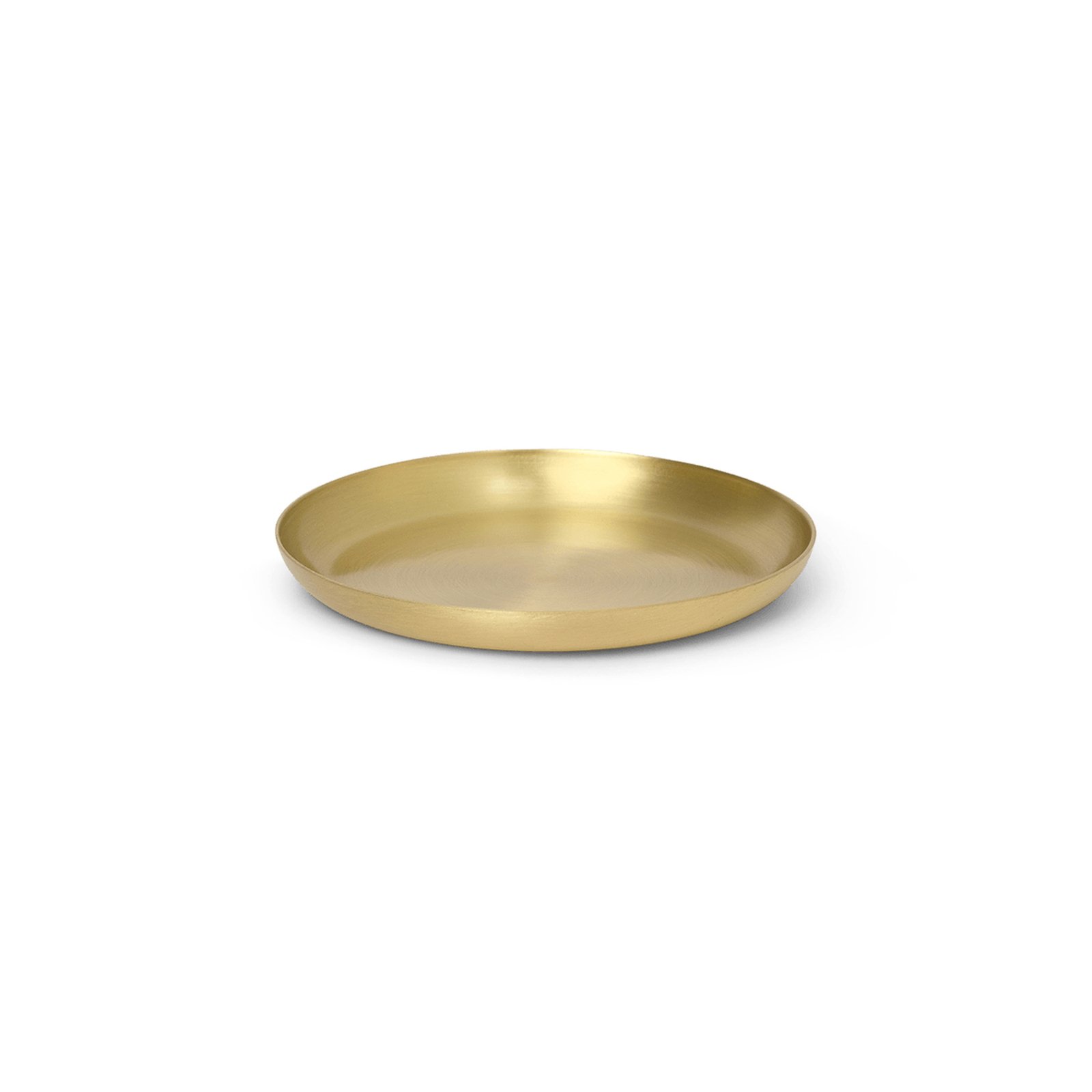 ferm LIVING Basho tray, round, brass, matt, Ø 9.5 cm