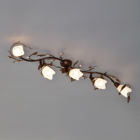 Plafonnier Campana à 5 lampes, arqué