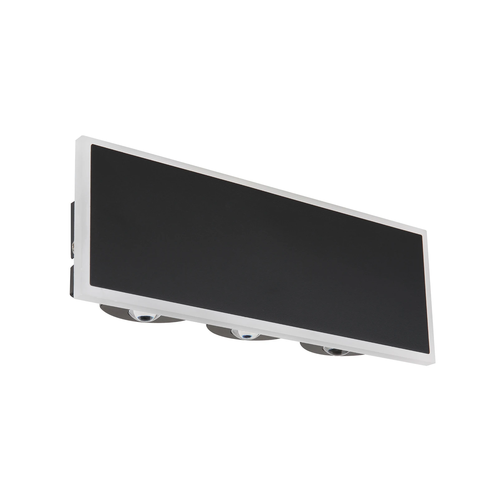 Aplique de pared LED Saidy, ancho 25 cm, negro, metal