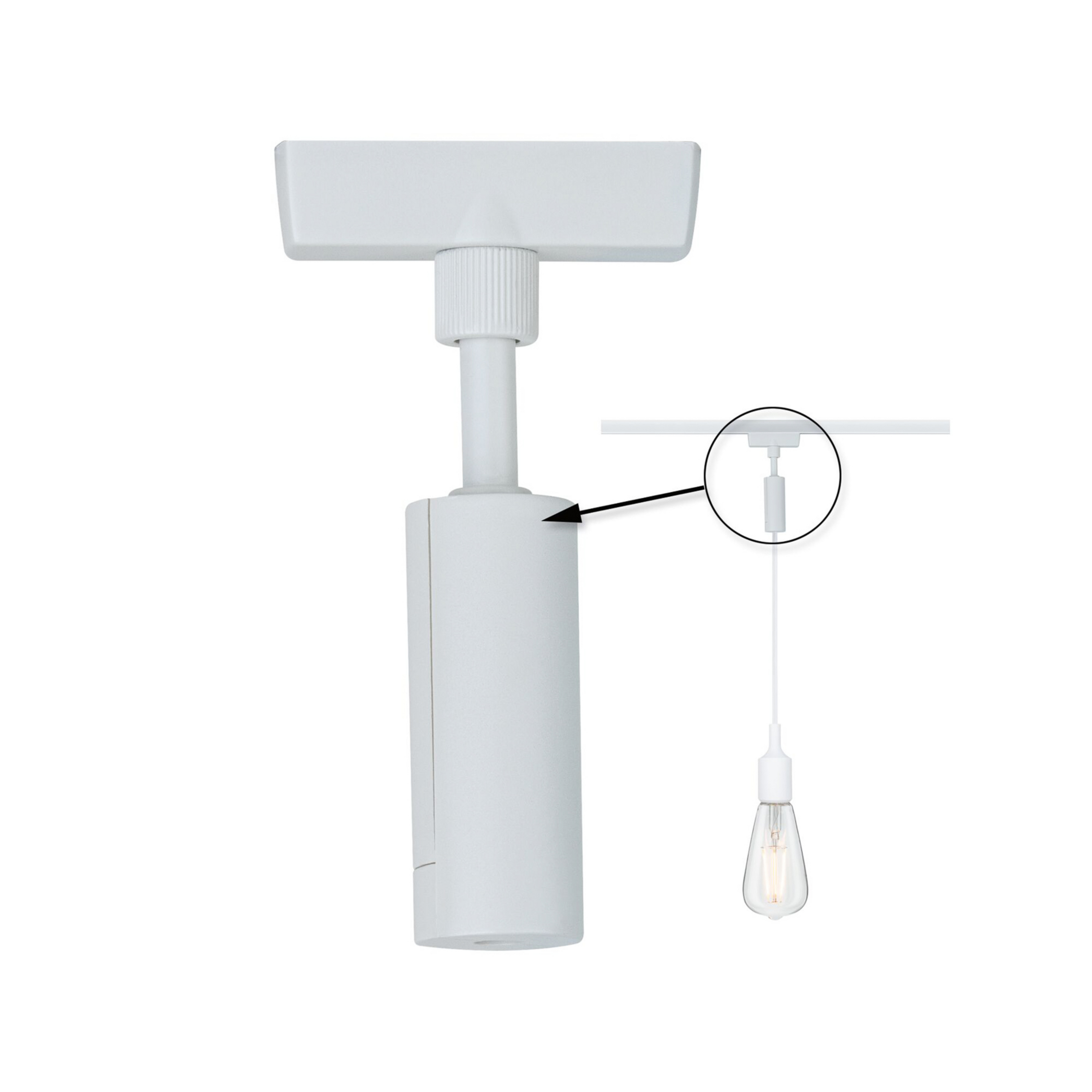 Paulmann URail piekaramais adapteris universāls, 50W, balts