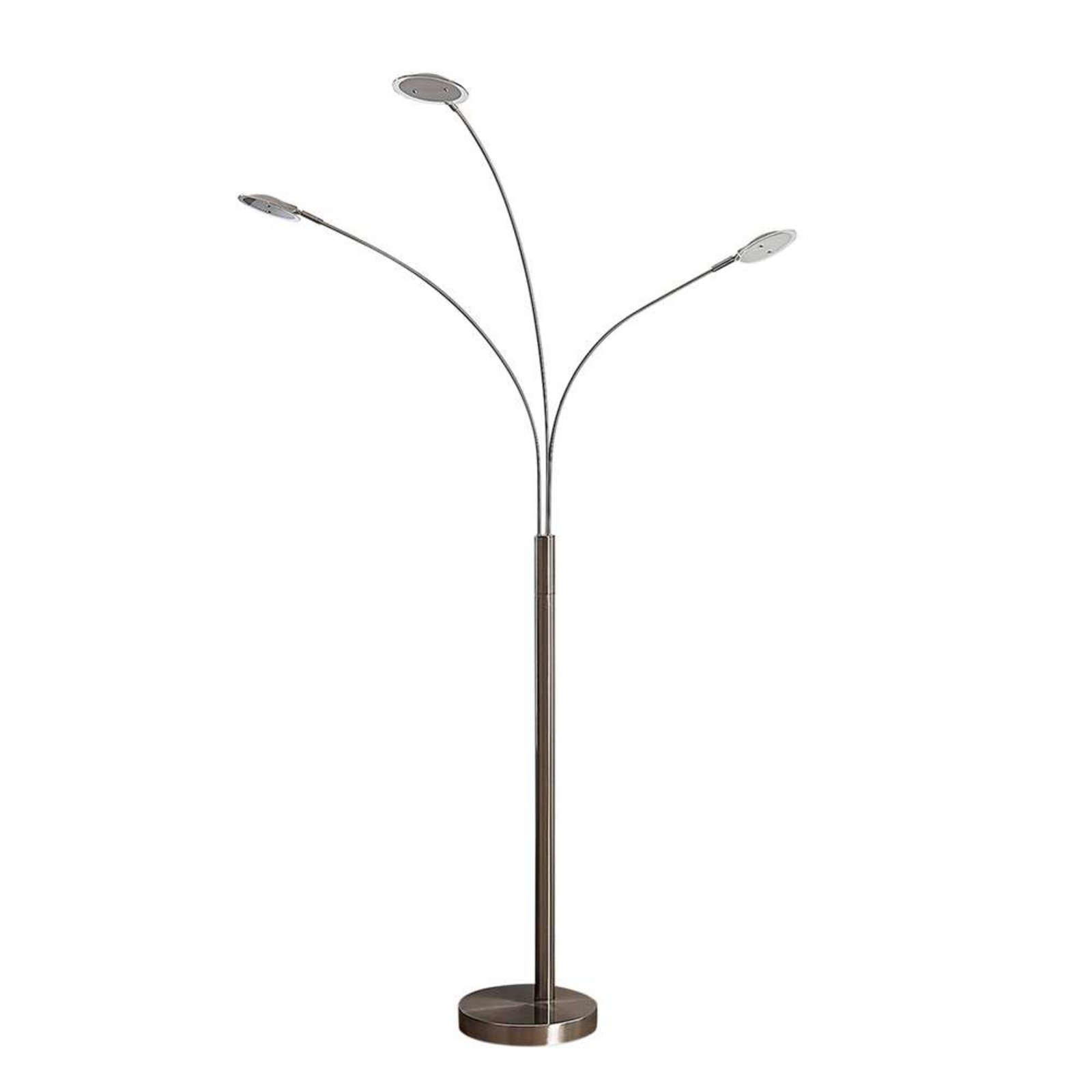 Anea 3 Lampadar Nickel/White - Lindby