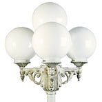 Ravissant chandelier blanc-or 165 à 4 lampes