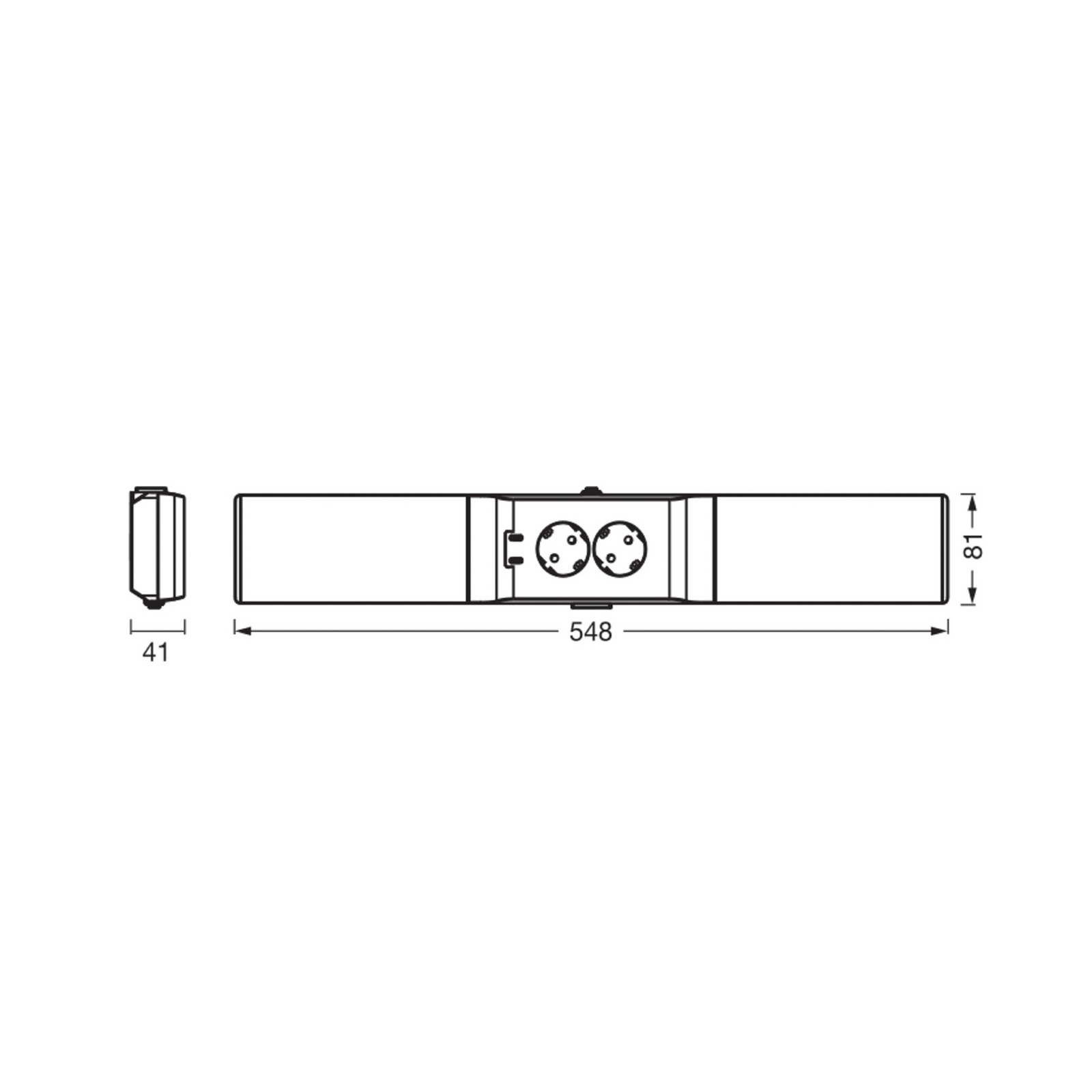 OSRAM LED meubelverlichting Socket zwart 3.000K DIM stopcontacten