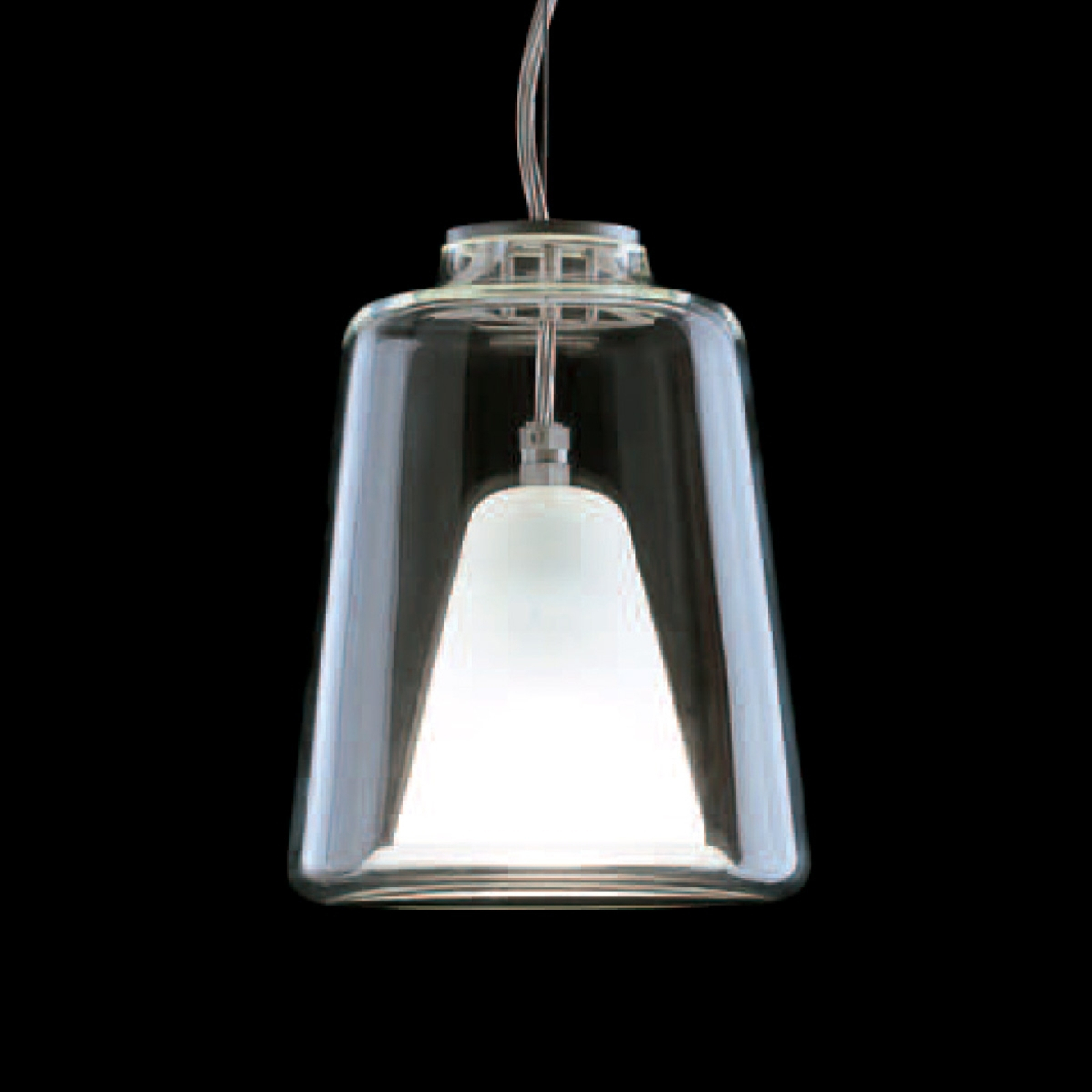Hængelampe Lanterna, i Muranoglas