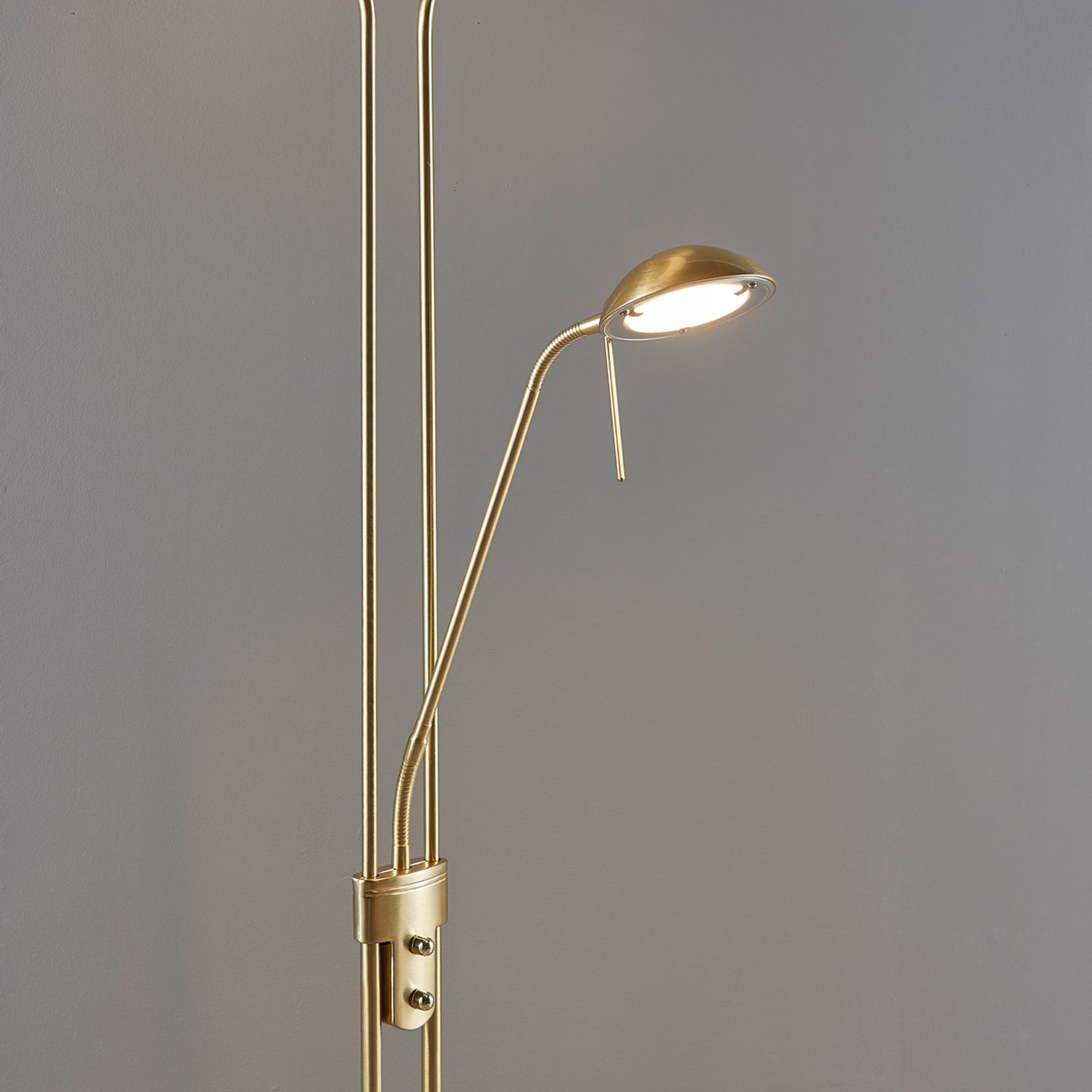 Yveta Floor Lamp Brass/White - Lindby