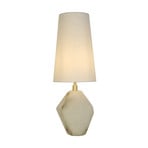 Lampe à poser Apex, blanc/blanc, hauteur 55,5 cm, textile/résine synthétique