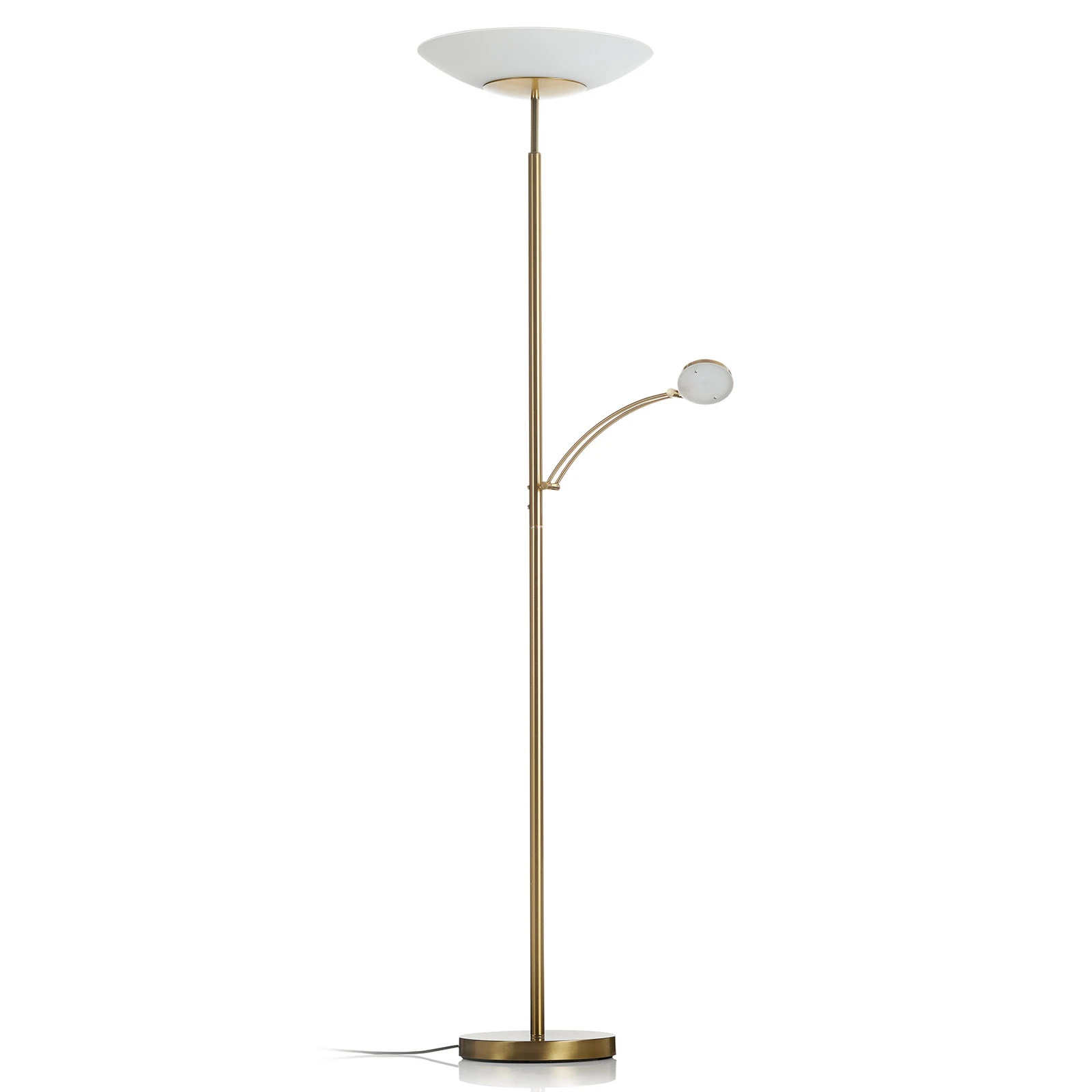 Paul Neuhaus LED podna lampa Alfred, u boji mesinga, prigušiva