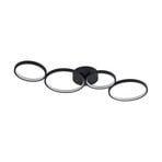 Evengeline LED Lámpara de Techo Black - Lindby