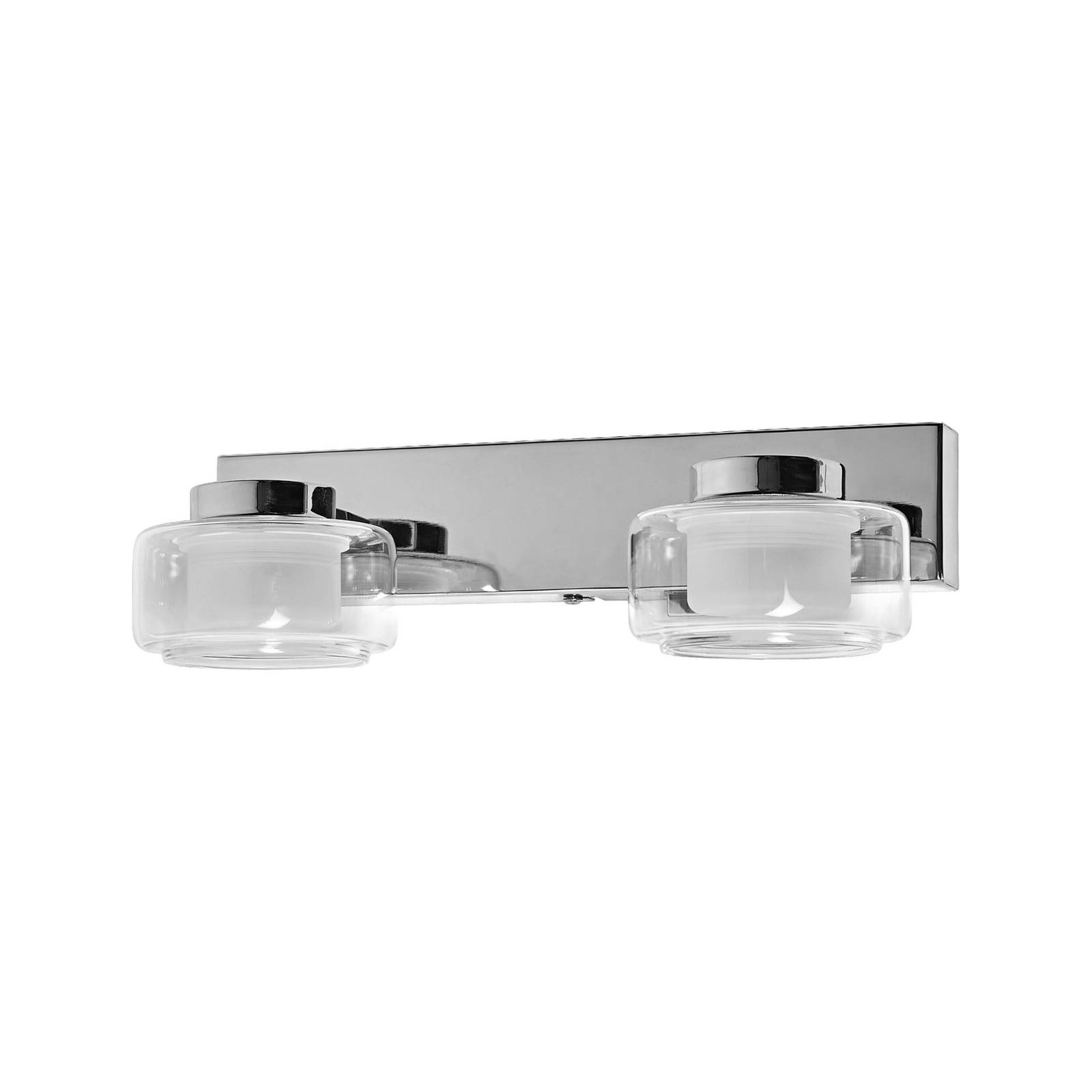 Orbis Flame Wand- und Deckenleuchte mit led Chrom 11W 700lm 3000 4000K Farbtemperatur über Wandschalter einstellbar (kaltweiß warmweiß) IP44
