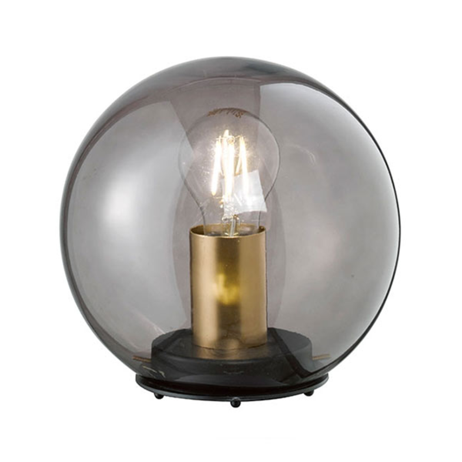 Fischer & Honsel Dini table lamp, spherical glass lampshade, 25 cm, for Living / Dining Room, glass, E27, 40 W, energy efficiency: A++