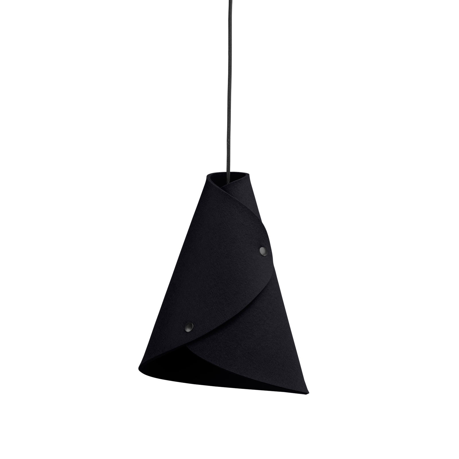 ALMUT 0314 hanging light, curved, 1-bulb black