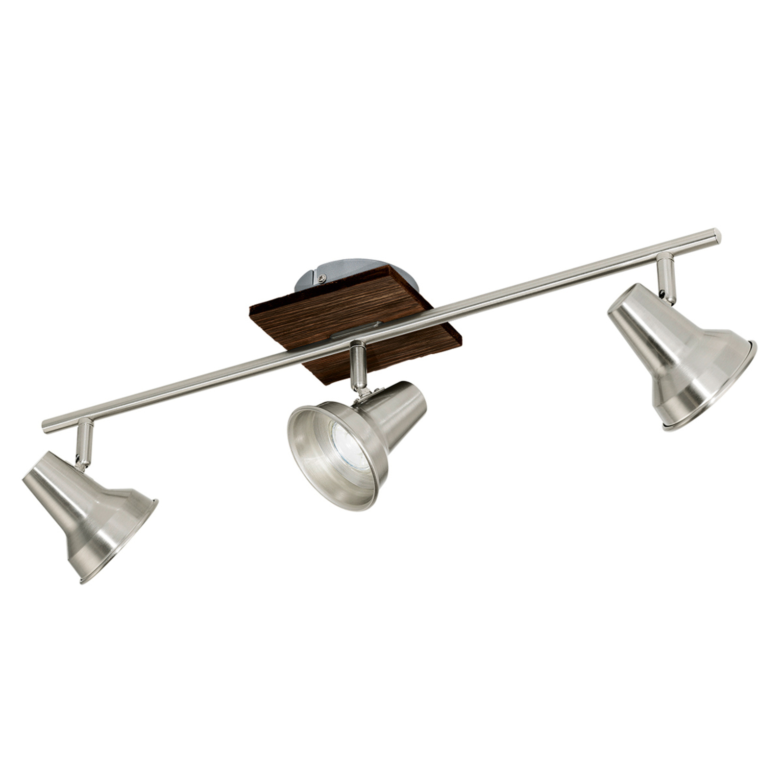 EGLO Modern Filipina ceiling light with wood decoration, for Living / Dining Room, steel, wood, GU10, 3.3 W, energy efficiency: A+, L: 58 cm, W: 12 cm