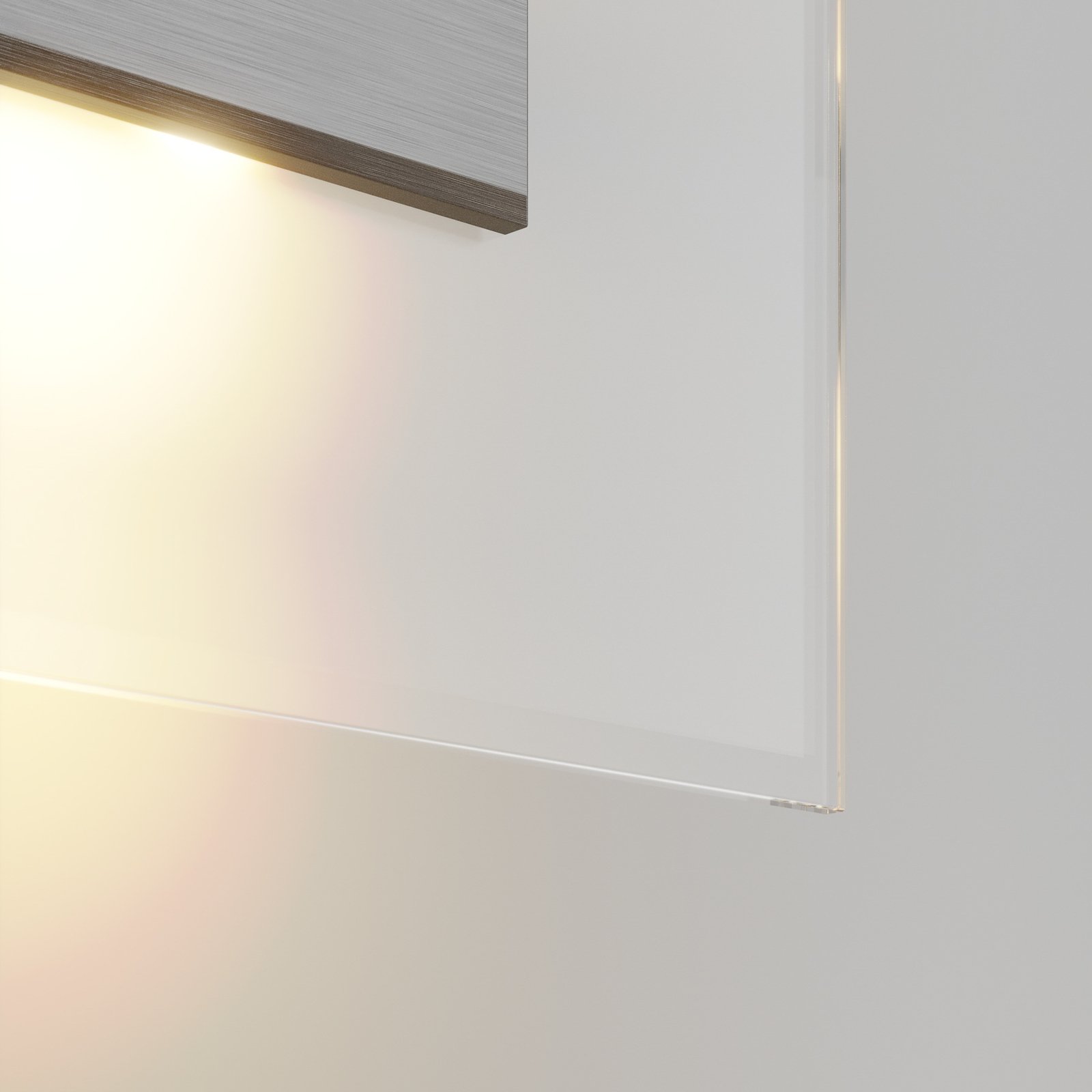 Rothfels Lole LED-glassvegglampe, alu, 59x29 cm
