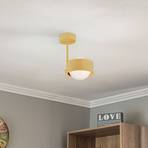 Mado ceiling light, steel, gold, one-bulb