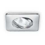 Lounge downlight, square, chrome