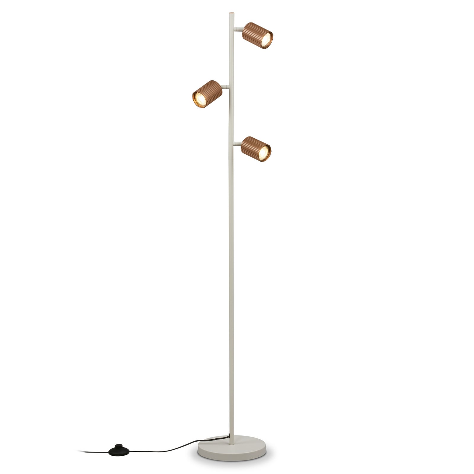 Lámpara de pie Ida, marrón, 3 luces, altura 141 cm, GU10 Lámpara de pie Ida, marrón, 3 luces, altura 141 cm, GU10