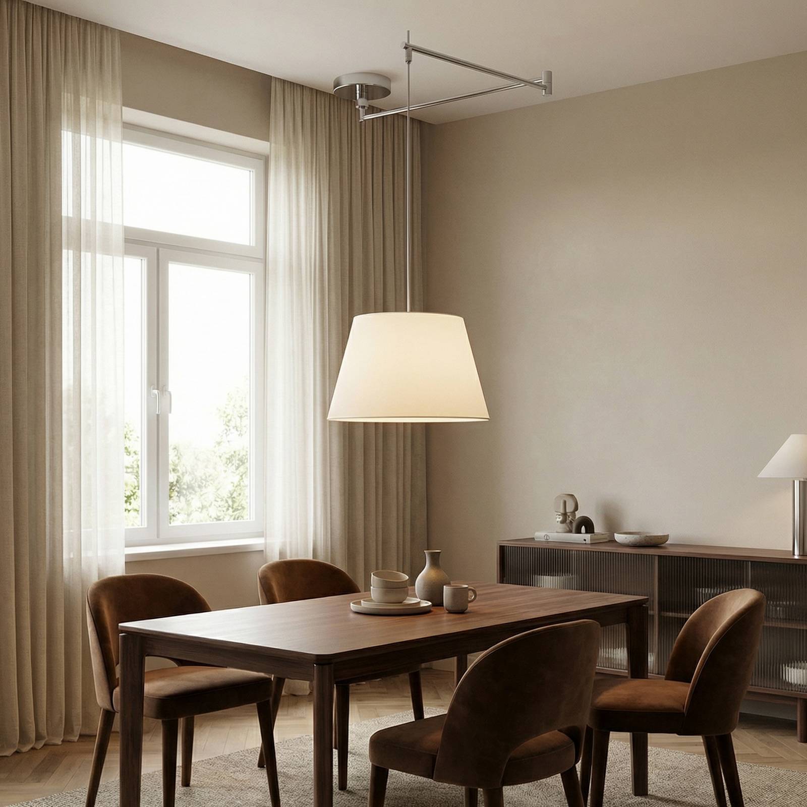 Helestra Certo hanglamp conisch 1-lamp, wit