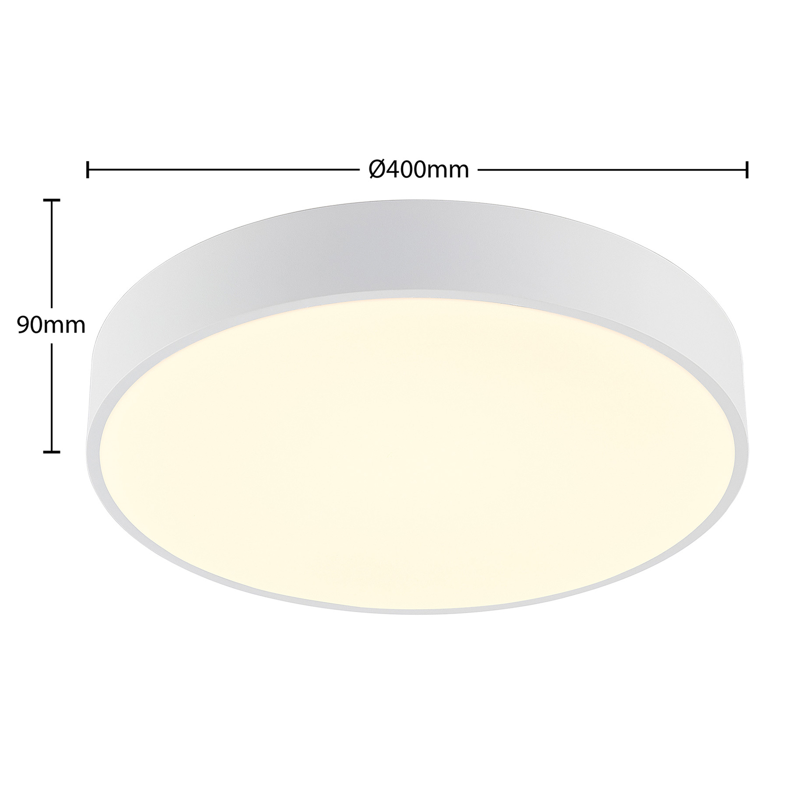 Arcchio LED-Deckenlampe Vanida, weiß, Ø 40 cm, up/down