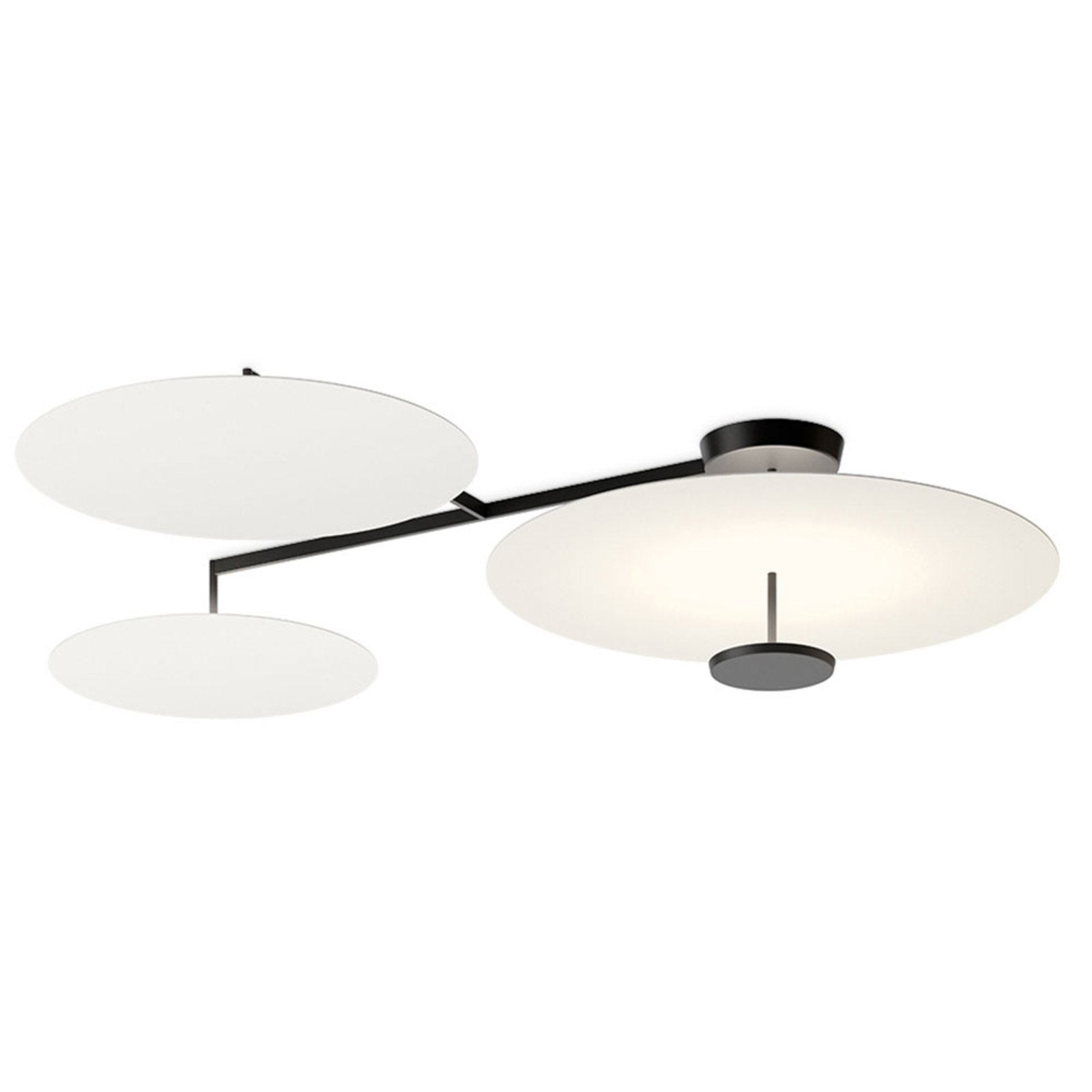 Vibia Flat LED ceiling light 4-bulb white DALI dimmable