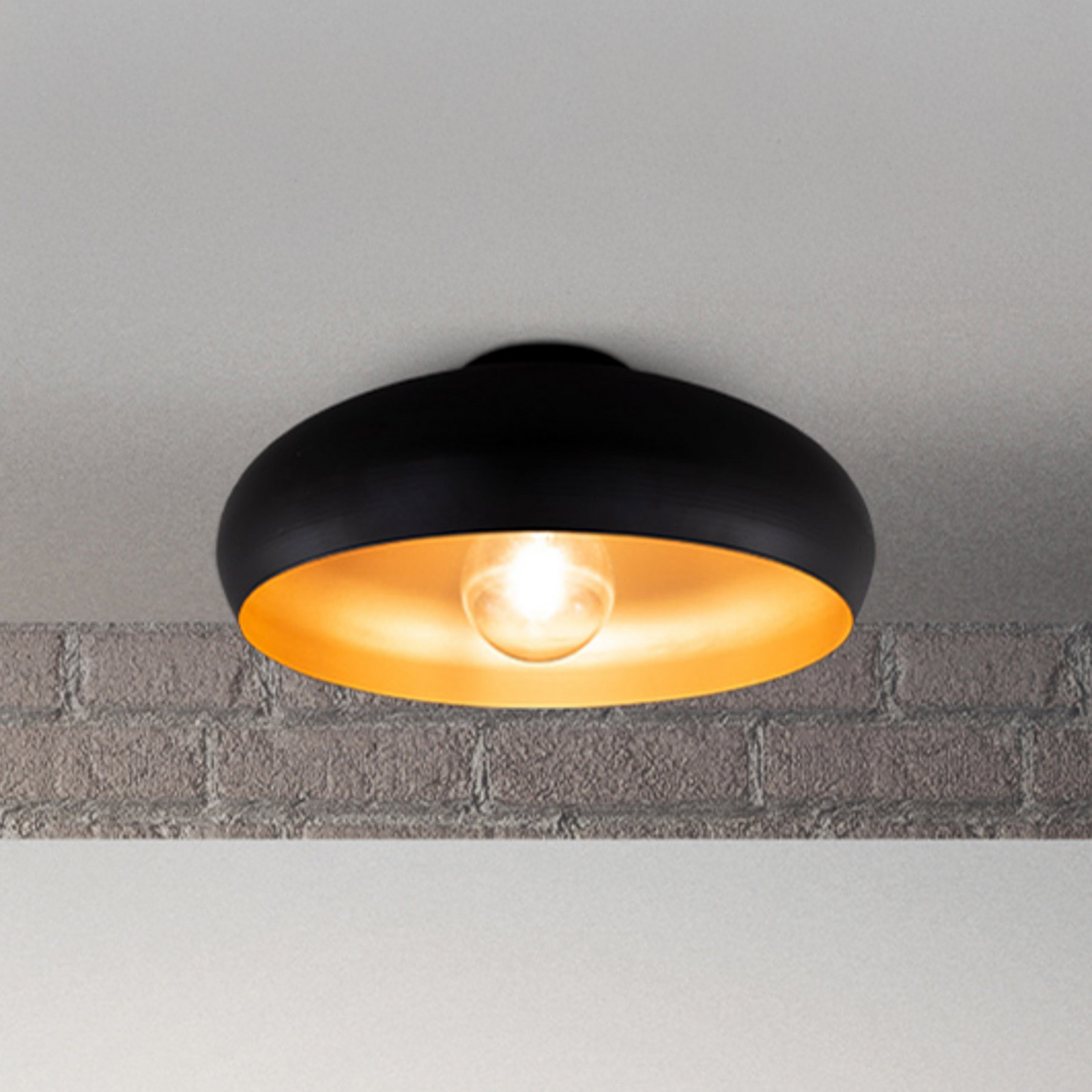 B.K. Licht Plafonieră Zoe negru-auriu metal E27 - Camera de zi / sufragerie - Modern - negru auriu