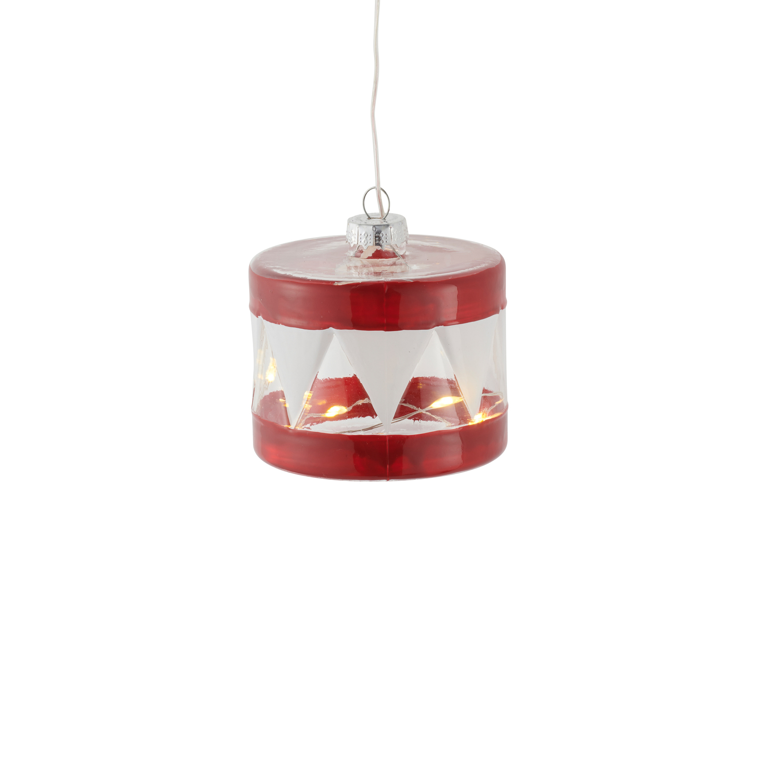 Decorative pendant Elly with LED, Ø 7 cm, red