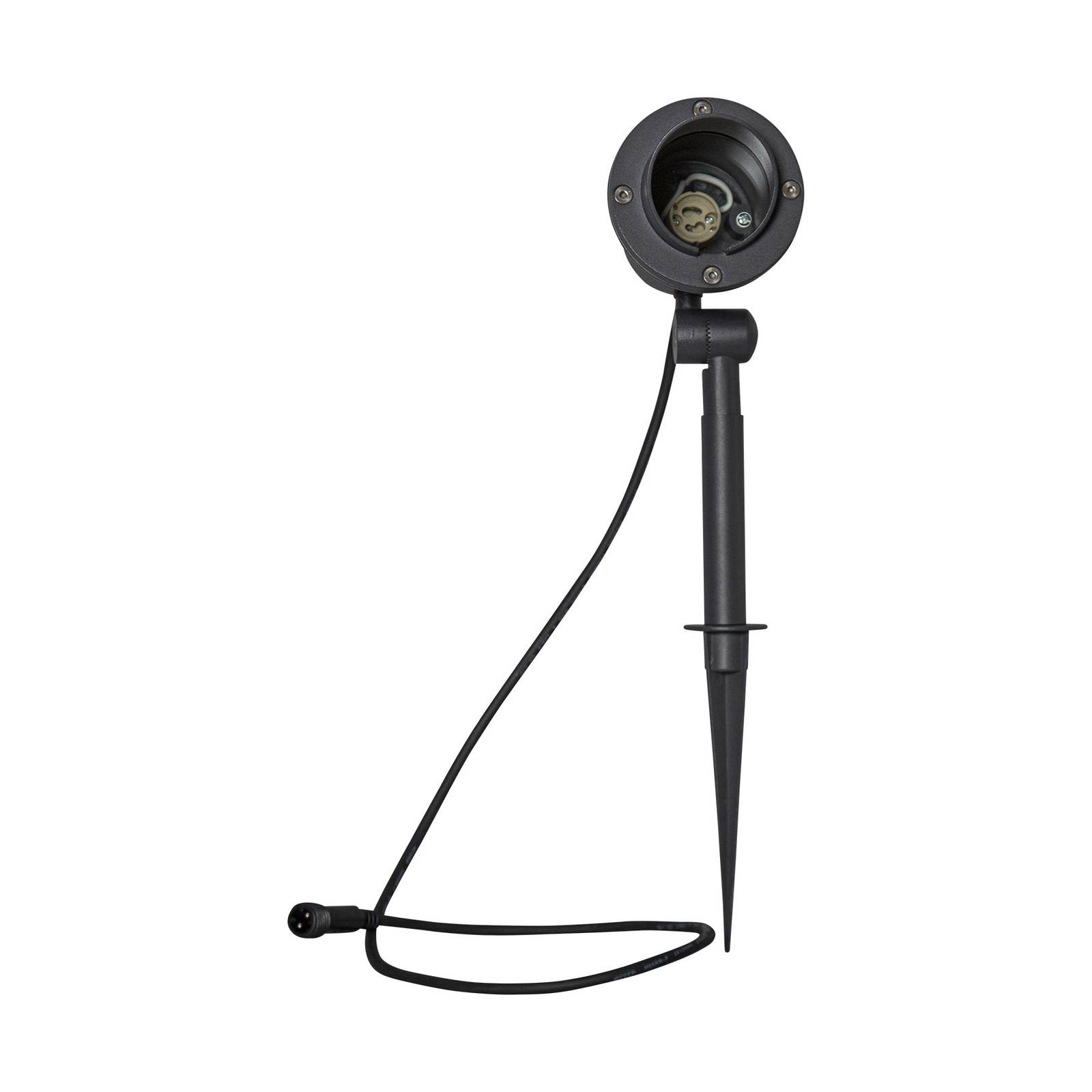 STAR TRADING Zemní bodový reflektor Focus v černé barvě, výška 30 cm