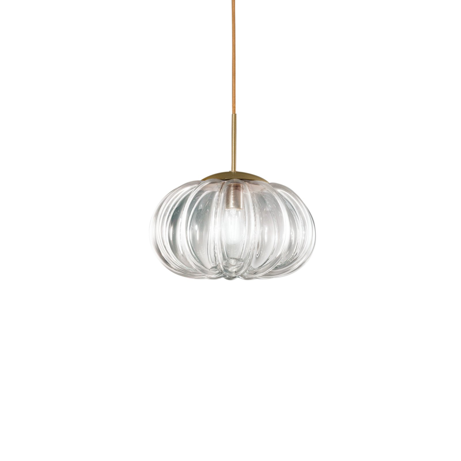 Sugar pendant light with glass shade, clear