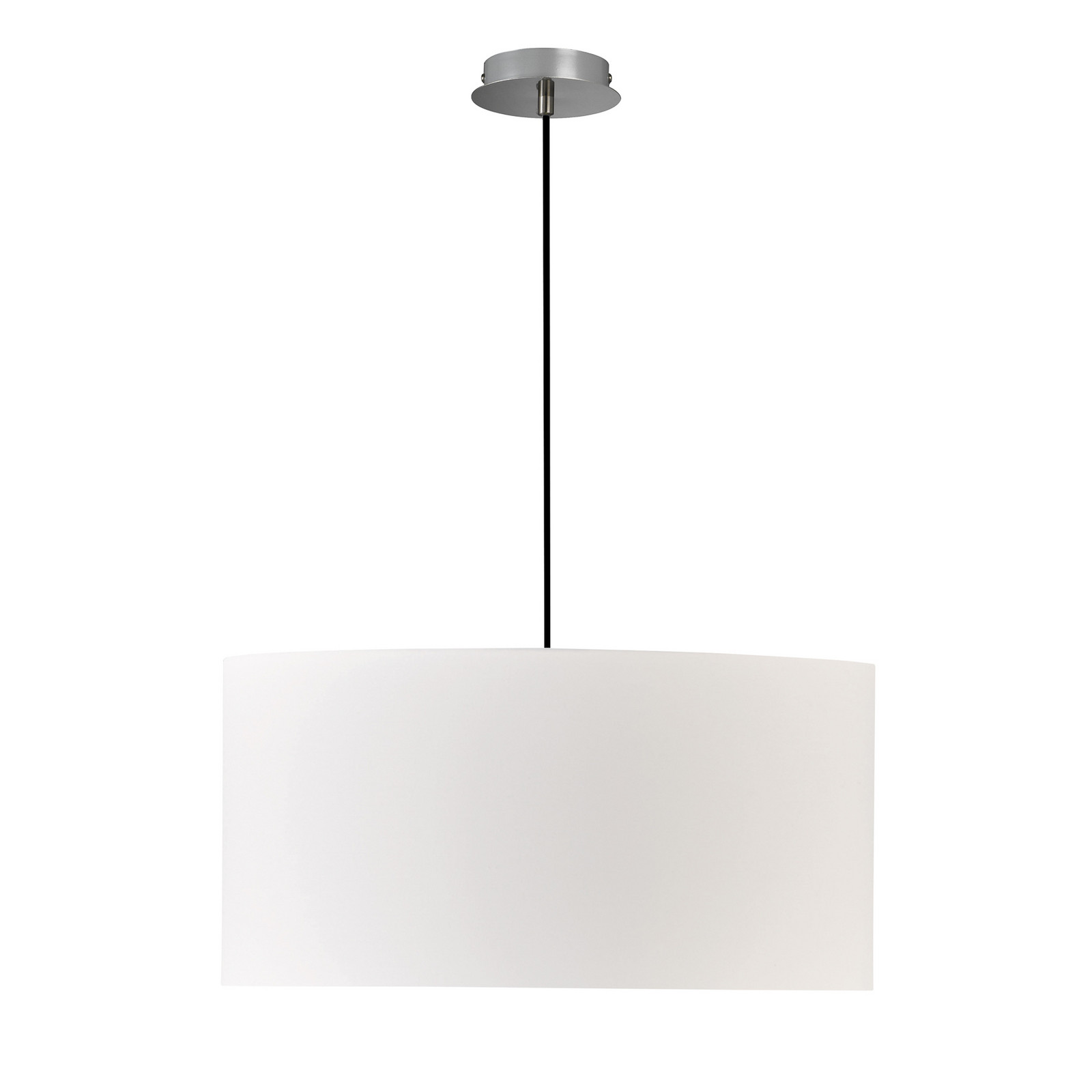 Schöner Wohnen Pina lampă suspendată simplă albă - Camera de zi / sufragerie - modern - alb nichel mat negru - Țesătură / Textil