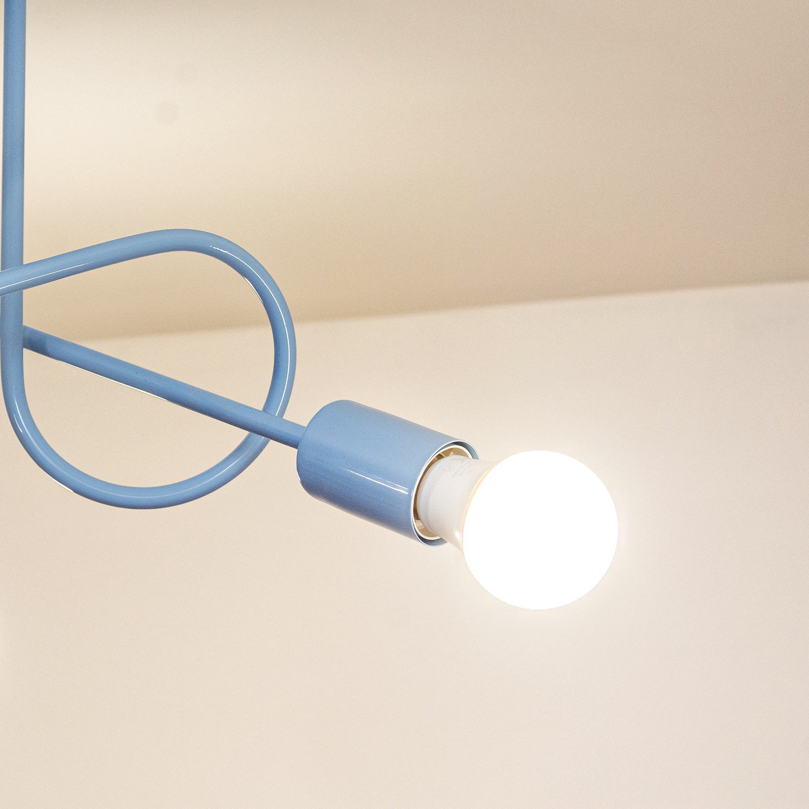 Deckenleuchte Oxford, Ø 44 cm, hellblau, Metall, 3-flammig
